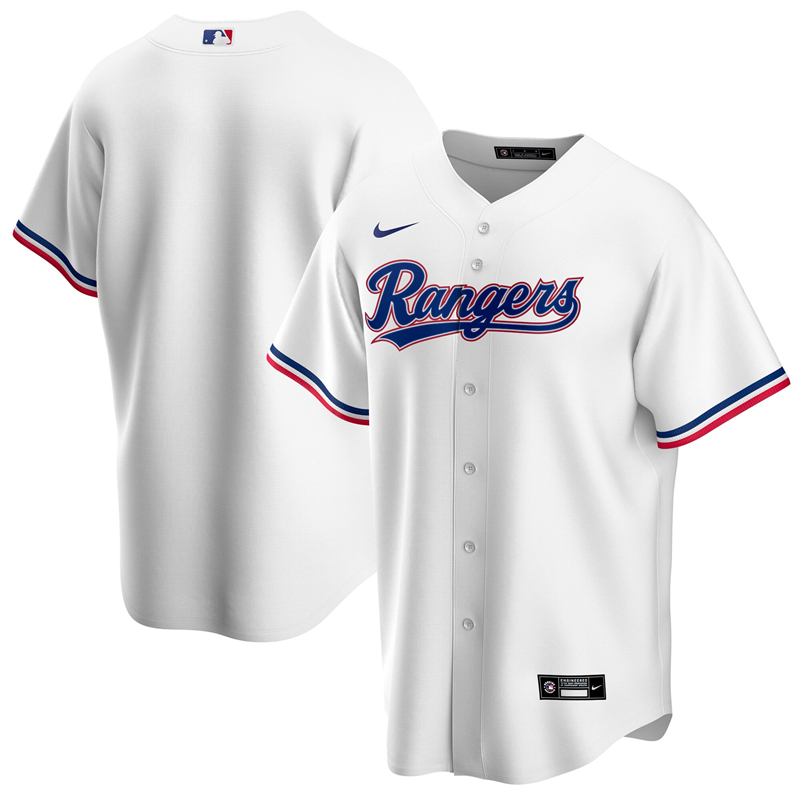 2020 MLB Men Texas Rangers Nike White Home 2020 Replica Team Jersey 1